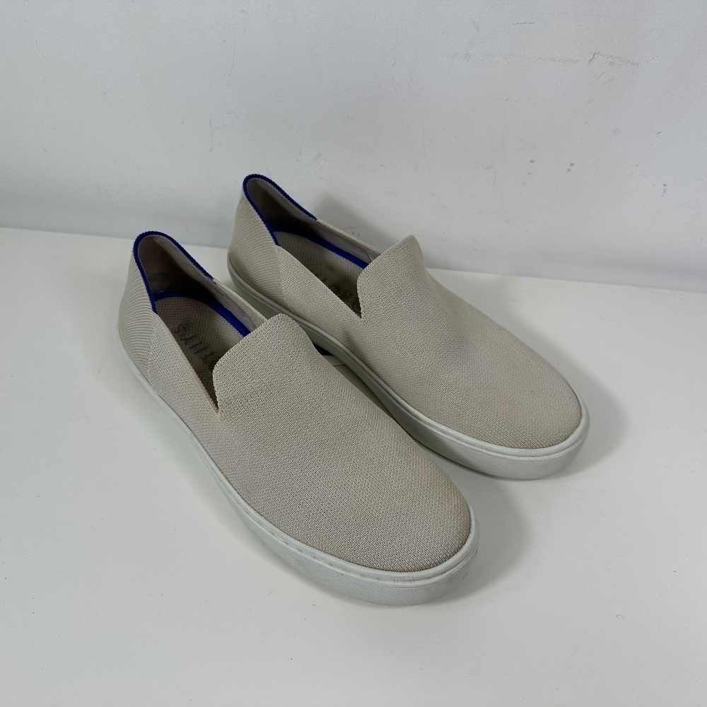 Rothy's The Original Slip On Sneaker Beige Casual Daily Lifestyle Shoe Women 8.5
